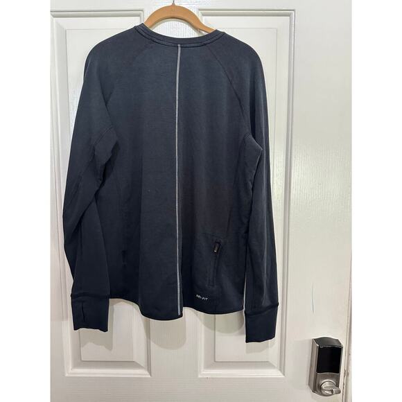 Nike Womens Gray Dri-Fit Sprint Long Sleeves Crew Neck Running Shirt Size Large - Picture 5 of 7